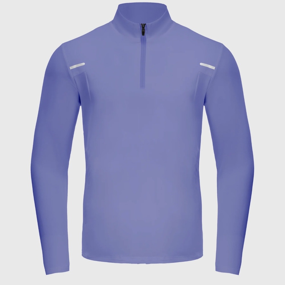 Men's AHA selected reflective performance Purple Quarter-Zip Pullover size M.NWT